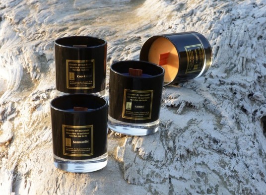 bougie de massage meche en bois les premiers en france scentseas createur senteur canistrelli